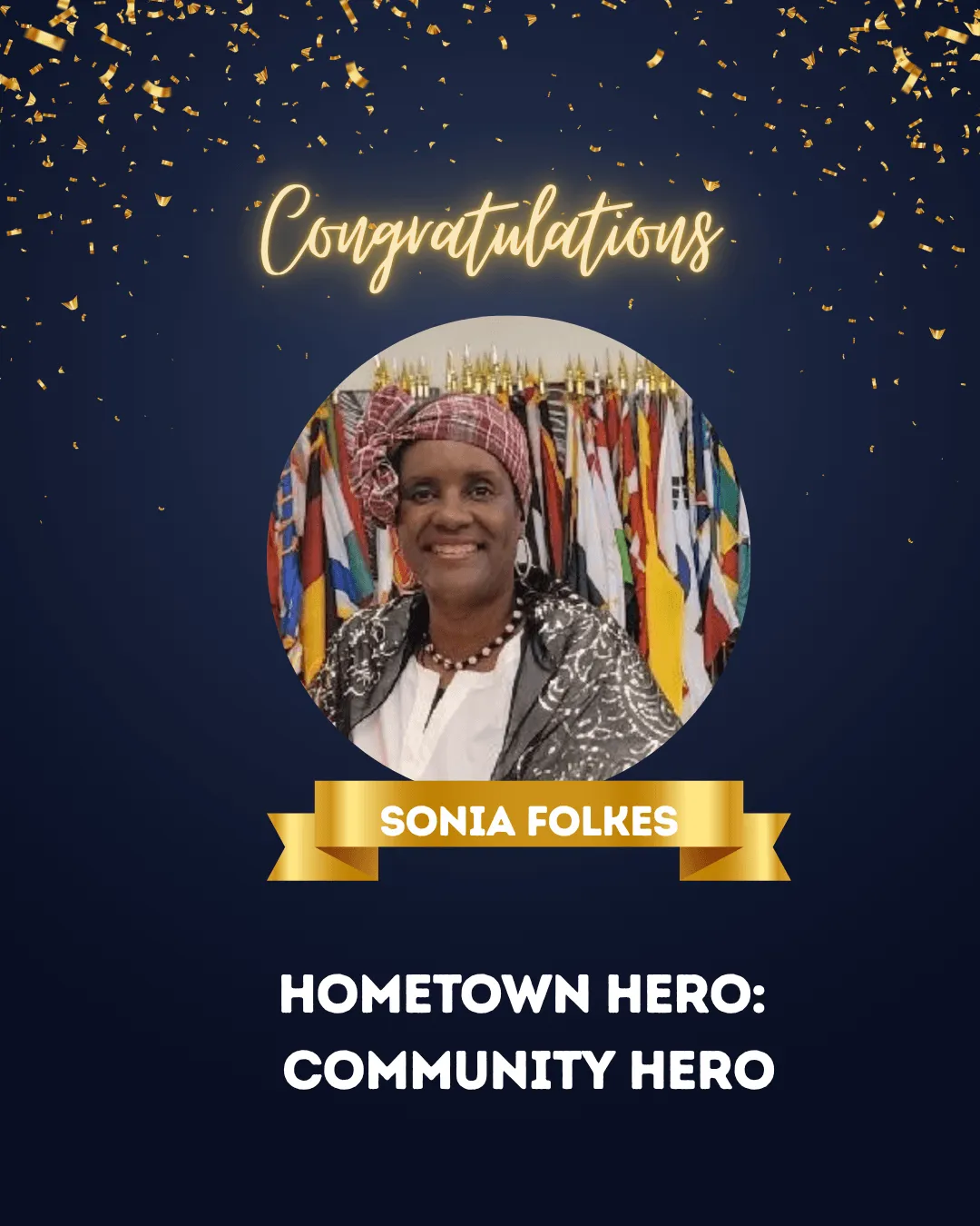 Woman honored as hometown hero