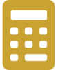 Yellow calculator symbol, simple design.