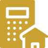 Calculator and house icon