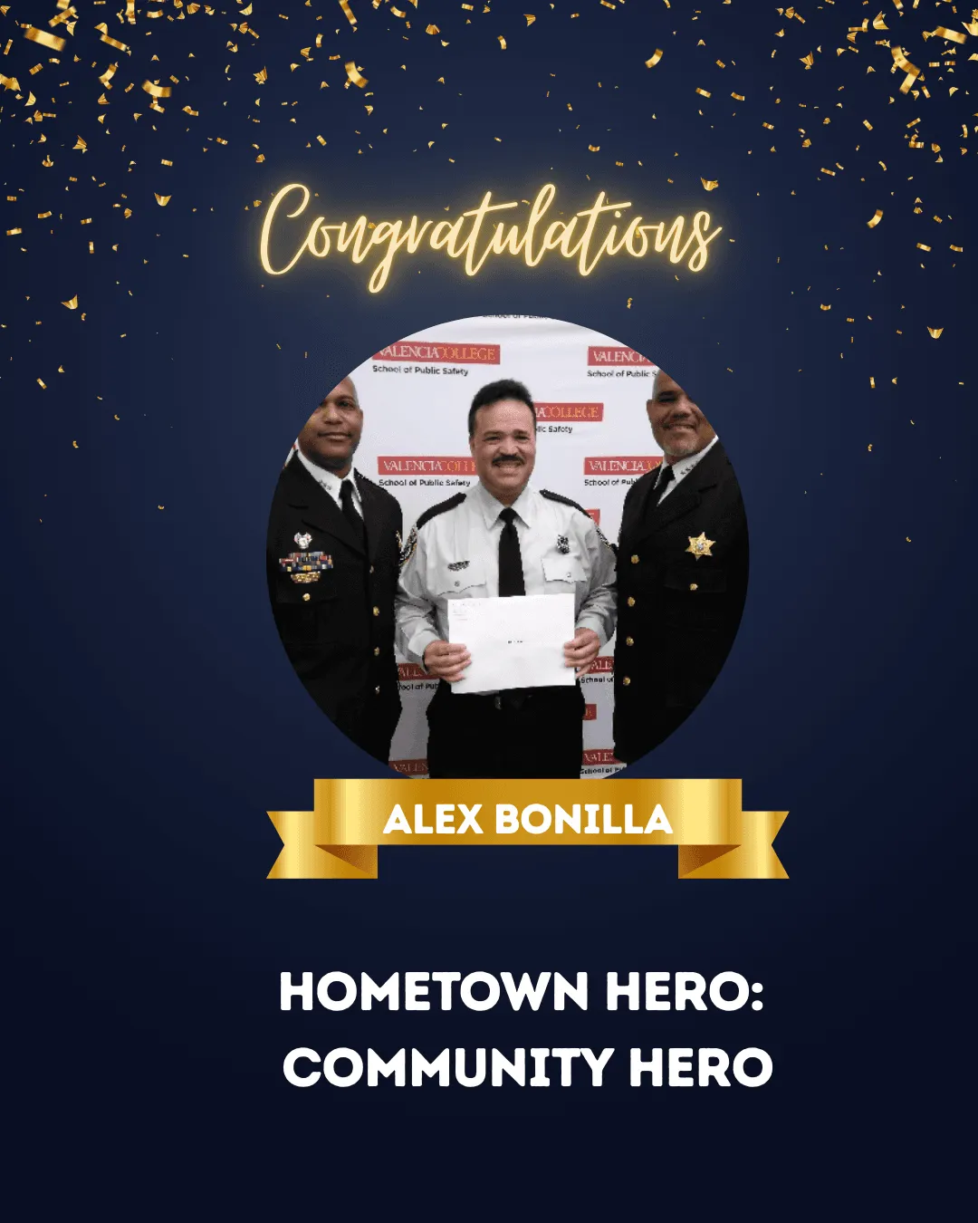 Celebration of Alex Bonilla's achievements